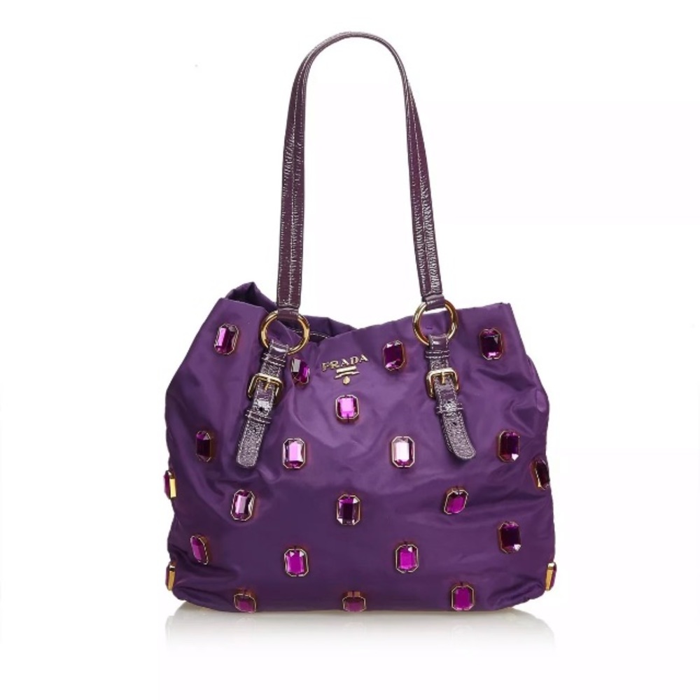 Sold 🤑Prada Purple Bag Tessuto Jeweled Pietre Bag